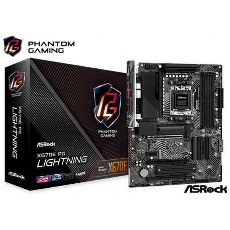 M.B. ASROCK X670E PG LIGHTNING (AM5) DDR5 (RYZEN 7000)