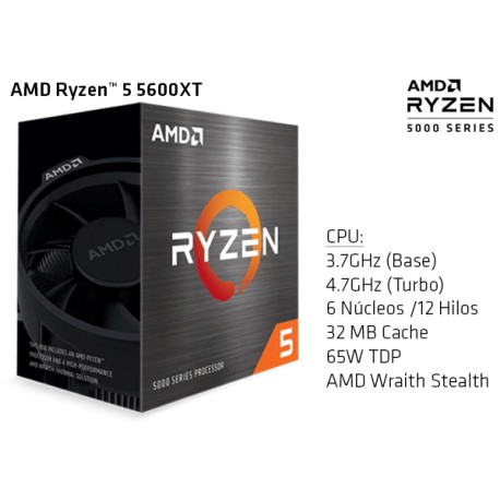 AMD RYZEN 5 5600XT 3.7GHz (4.7GHz TURBO) SIX CORE (TDP 65W) (AM4)